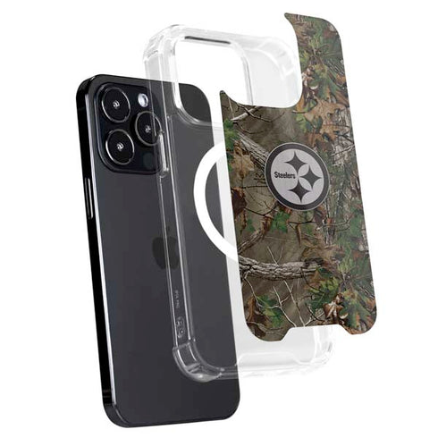NFL Pittsburgh Steelers Realtree Xtra Green Camo iPhone 15 Pro MagSafe Case